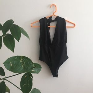American Apparel high waist halter swim suit
